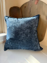 Load image into Gallery viewer, Velour Blue Pillow
