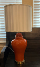 Load image into Gallery viewer, Orange Ginger Jar Style Lamp
