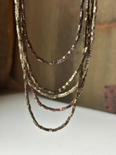 Load image into Gallery viewer, Multistranded Bronze &amp; Silver Beaded Necklace
