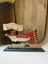 Load image into Gallery viewer, Vintage Folk Art Flying Santa
