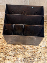 Load image into Gallery viewer, Fleur De Lis Metal Desk Organizer
