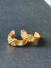 Load image into Gallery viewer, Gold Knotted Hoop Earrings
