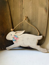 Load image into Gallery viewer, Wooden Hopping Bunny Sign
