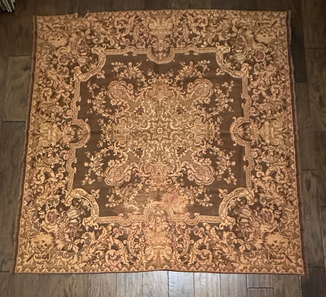 Antique Handwoven Ornate Tapestry
