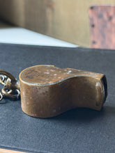 Load image into Gallery viewer, WWII Brass Military Issued Whistle On Chain
