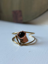 Load image into Gallery viewer, Vintage Designer Copper &amp; Onyx Bracelet
