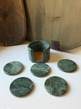 Load image into Gallery viewer, Green Marble Coaster Set
