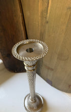 Load image into Gallery viewer, Hammered Silver Candle Holder
