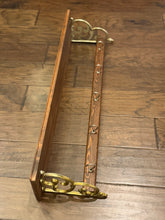 Load image into Gallery viewer, Brass &amp; Wood Shelf
