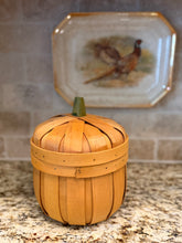 Load image into Gallery viewer, Small Pumpkin Wooden Bushel Box
