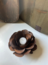 Load image into Gallery viewer, Rusty Metal Rose Votive Candle Holder
