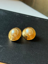 Load image into Gallery viewer, Gold Pearl Napier Earrings
