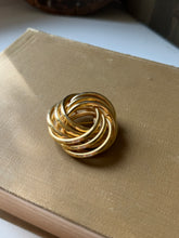 Load image into Gallery viewer, Vintage Gold Swirl Knot Brooch
