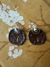 Load image into Gallery viewer, Vintage Two Tone Sand Dollar Earrings
