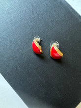 Load image into Gallery viewer, Vintage Monet Red Tear Drop Earrings
