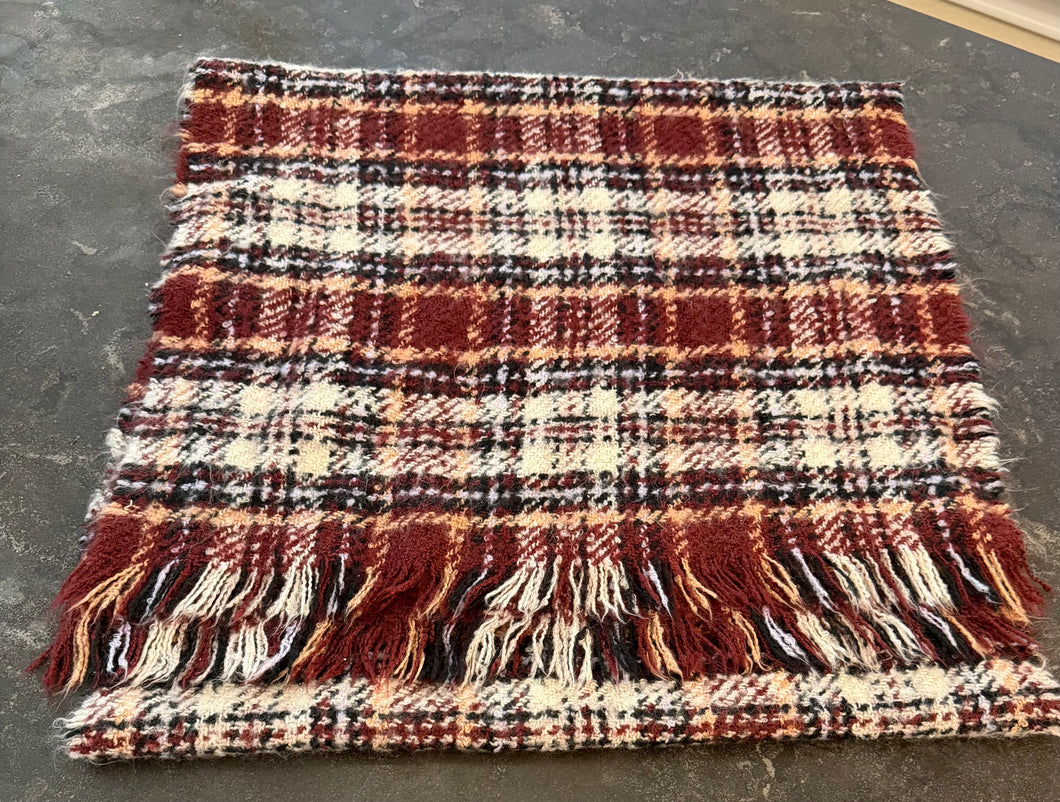 Maroon Plaid Scarf
