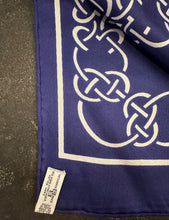 Load image into Gallery viewer, Vintage Baar &amp; Beards Blue Silk Scarf
