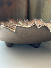Load image into Gallery viewer, Handmade Floral Footed Pottery Bowl
