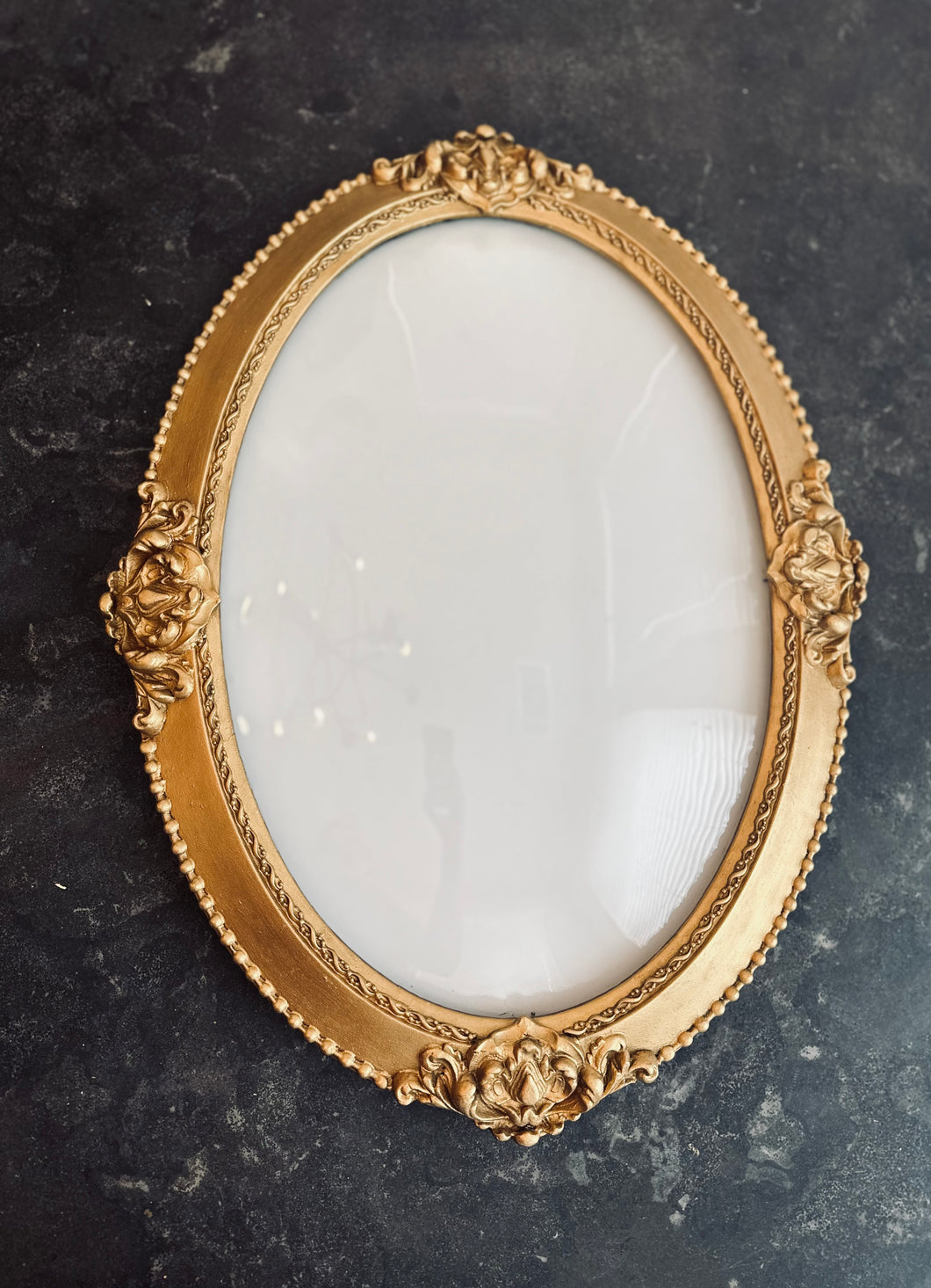 Antique Convex Bubble Glass Frame