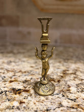 Load image into Gallery viewer, Antique Brass Cherub Card Holder

