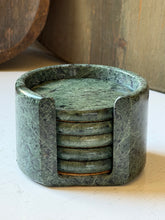 Load image into Gallery viewer, Green Marble Coaster Set
