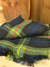 Load image into Gallery viewer, Green &amp; Blue Plaid Scarf
