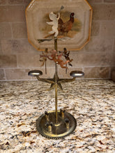 Load image into Gallery viewer, Vintage Brass Swedish Angel Chimes Candle Holder
