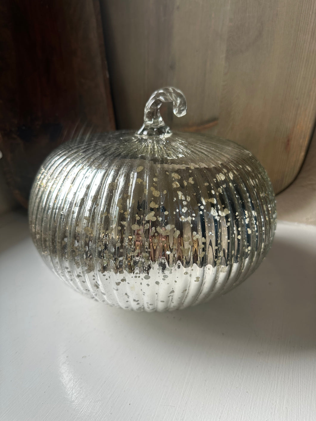 Large Mercury Glass Pumpkin