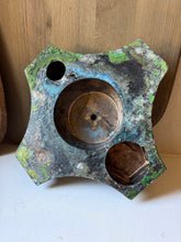 Load image into Gallery viewer, Aged Metal Lamp Salvage Riser
