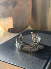 Load image into Gallery viewer, Hammered Silver Open Cuff
