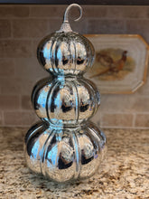 Load image into Gallery viewer, Tall Lit Mercury Glass Pumpkin

