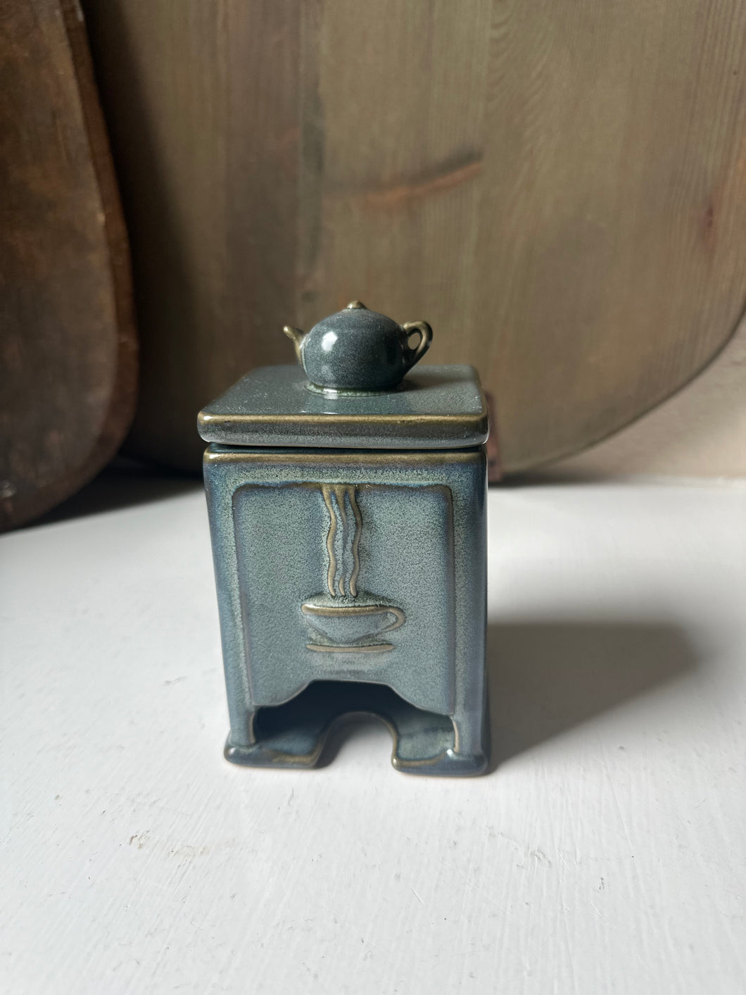 Vintage Ceramic Tea Bag Caddy