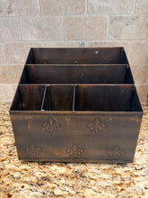 Load image into Gallery viewer, Fleur De Lis Metal Desk Organizer
