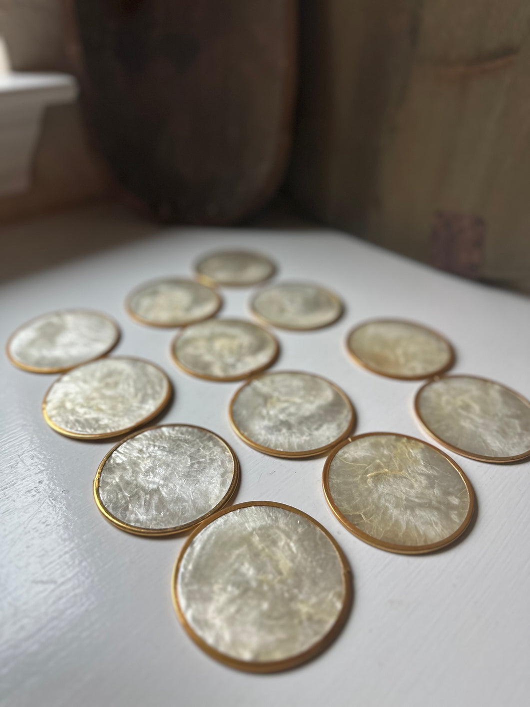 Mother of Pearl Coaster Set