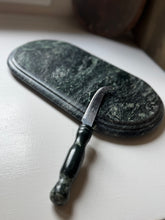 Load image into Gallery viewer, Green Marble Cutting Board With Knife
