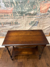 Load image into Gallery viewer, Wooden Mahogany Two Tier Side Table
