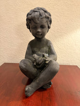 Load image into Gallery viewer, Boy with Frog Garden Statue

