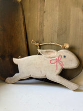 Load image into Gallery viewer, Wooden Hopping Bunny Sign
