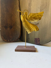 Load image into Gallery viewer, Gold Metal Angel On Stand

