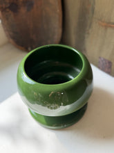 Load image into Gallery viewer, Vintage Green Pottery Planter
