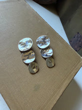 Load image into Gallery viewer, Silver Disc Clip On Earrings
