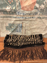 Load image into Gallery viewer, Chocolate Velvet Zebra Scarf
