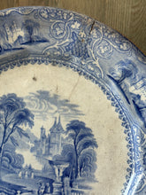 Load image into Gallery viewer, Antique Blue &amp; White Lozere Ironstone Plate
