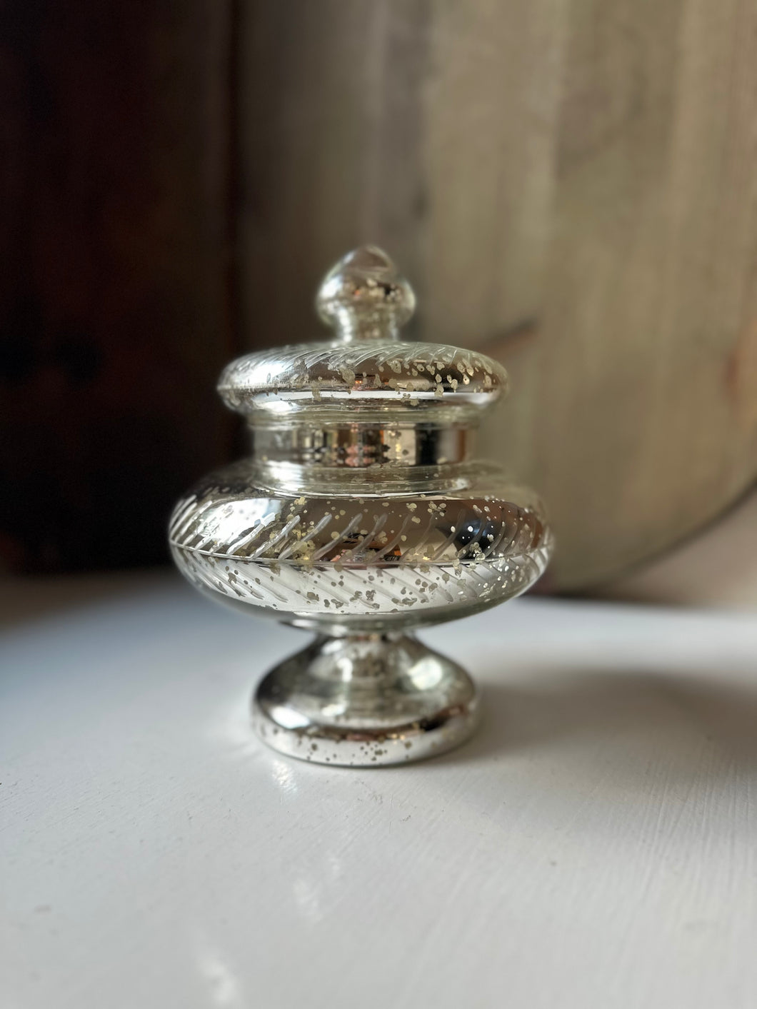 Mercury Glass Apothecary Jar