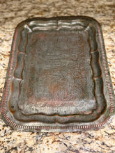 Load image into Gallery viewer, Vintage Etched East Asian Narrative Tray
