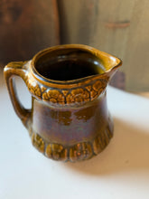 Load image into Gallery viewer, Antique Olive Iridescent Glazed Stoneware Pitcher
