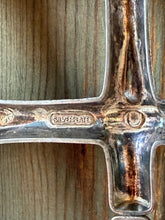 Load image into Gallery viewer, Vintage Silver Plated Expandable Bamboo Trivet
