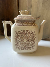 Load image into Gallery viewer, Brown Transferware Teapot
