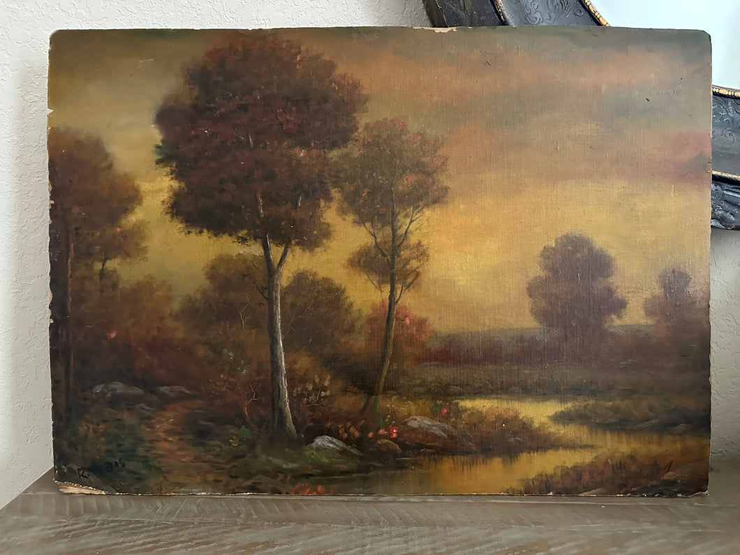 Vintage Oil Painting Landscape