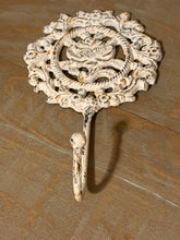 Load image into Gallery viewer, White Metal Rose Hook
